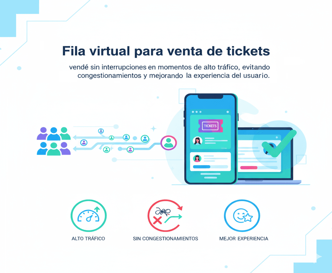 Fila virtual para venta de tickets